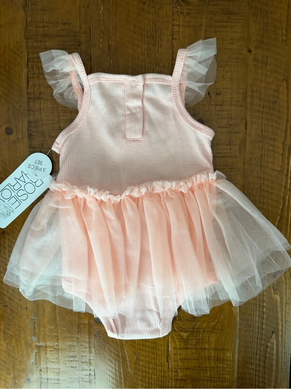 First Birthday peach dress with party hat